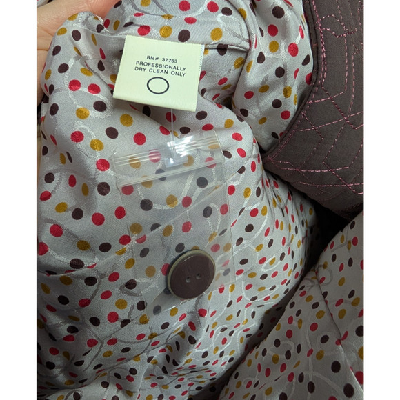 Penguin Brown Quilted Asymmetric Button Double Breasted Preppy Twee Jacket 10 - Picture 6 of 7